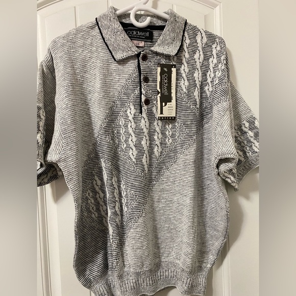 Vintage Knitted Polo T-Shirt - Picture 1 of 1